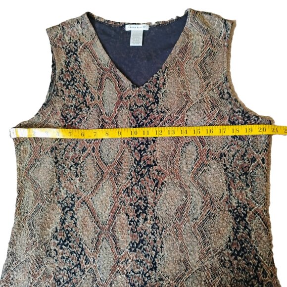 Laura Ashley Woman's Sleeveless V-neck Blouse Large - Picture 10 of 11